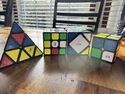 Speed Cube Puzzle Lot QiYi Pyraminx Skewb 3x3 2x2 Magic Cube Brain Teaser Toys