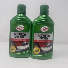 2 Pack Turtle Wax All Metal Polish Triple Action Polish Shine Protect Cars Truck