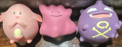 Nintendo Pokémon Chansey Ditto Koffing Collectible Figurines 1998 Plastic