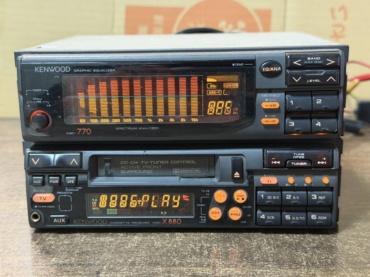 Kenwood KRC-X880 KGC-770 1DIN Cassette Deck Graphic Equalizer AUX