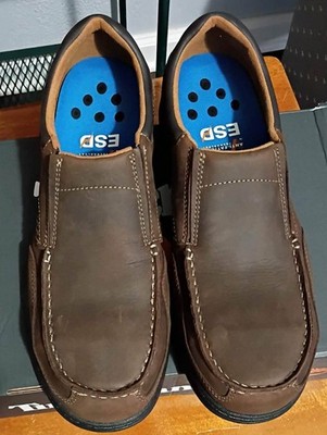 New Timberland PRO Branston Alloy Safety Toe Work Shoes Size 10.5 M Brown ESD