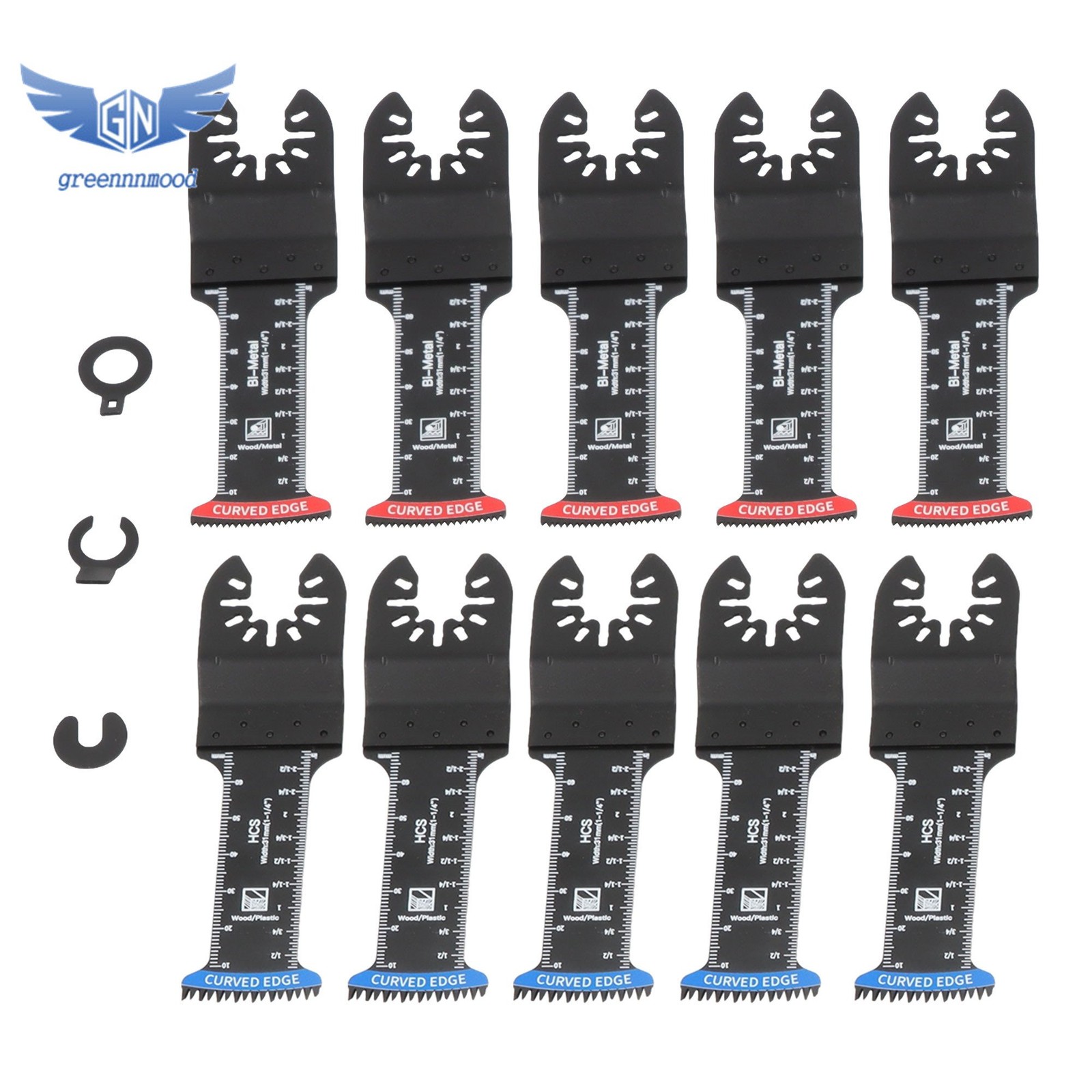10Pcs Extra Long Oscillating Saw Blades Bi Metal Japanese Teeth For Wood Plastic