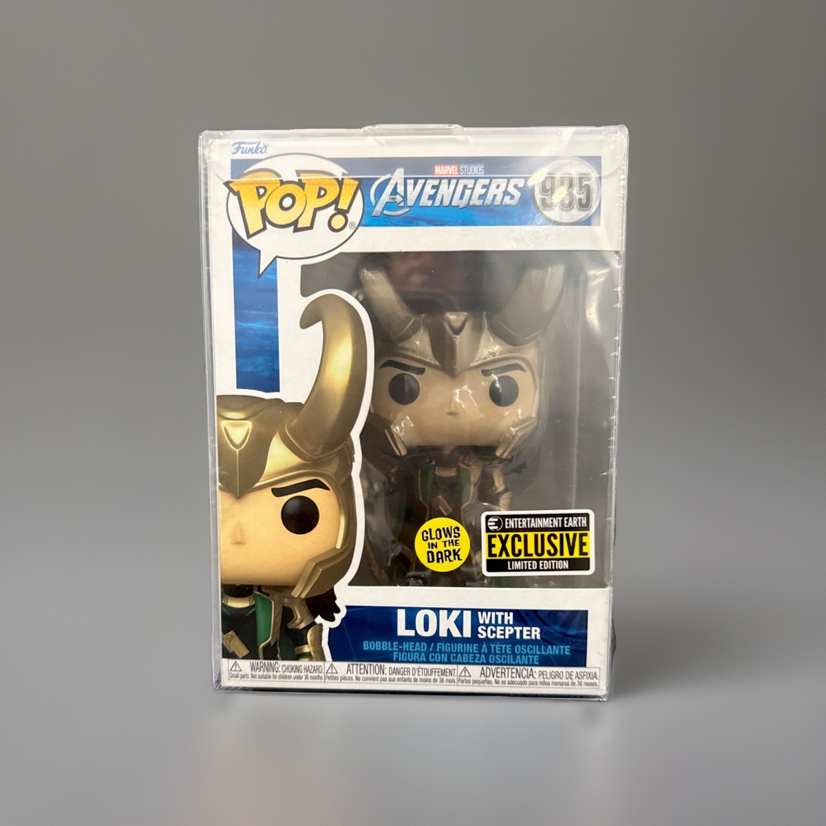 Funko Pop! Marvel Loki With Scepter #985 Avengers Glow In Dark EE