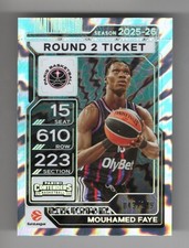2025-26 Contenders EuroLeague Mouhamed Faye Paris Basketball Round 2 Ticket /149