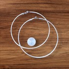 Elegant Silver 4" Hoop Earrings Classic — photo 2