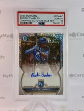 Austin Charles Auto PSA 10 2023 Bowman Chrome Prospect Speckle Refractor 1st