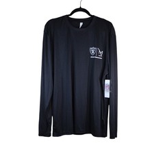 NWT NFL Dunbrooke Men's Black Las Vegas Raiders Cavalier Long Sleeve T-shirt