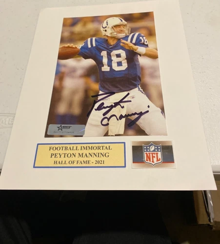 Peyton Manning Autographed Photo With COA - Colts