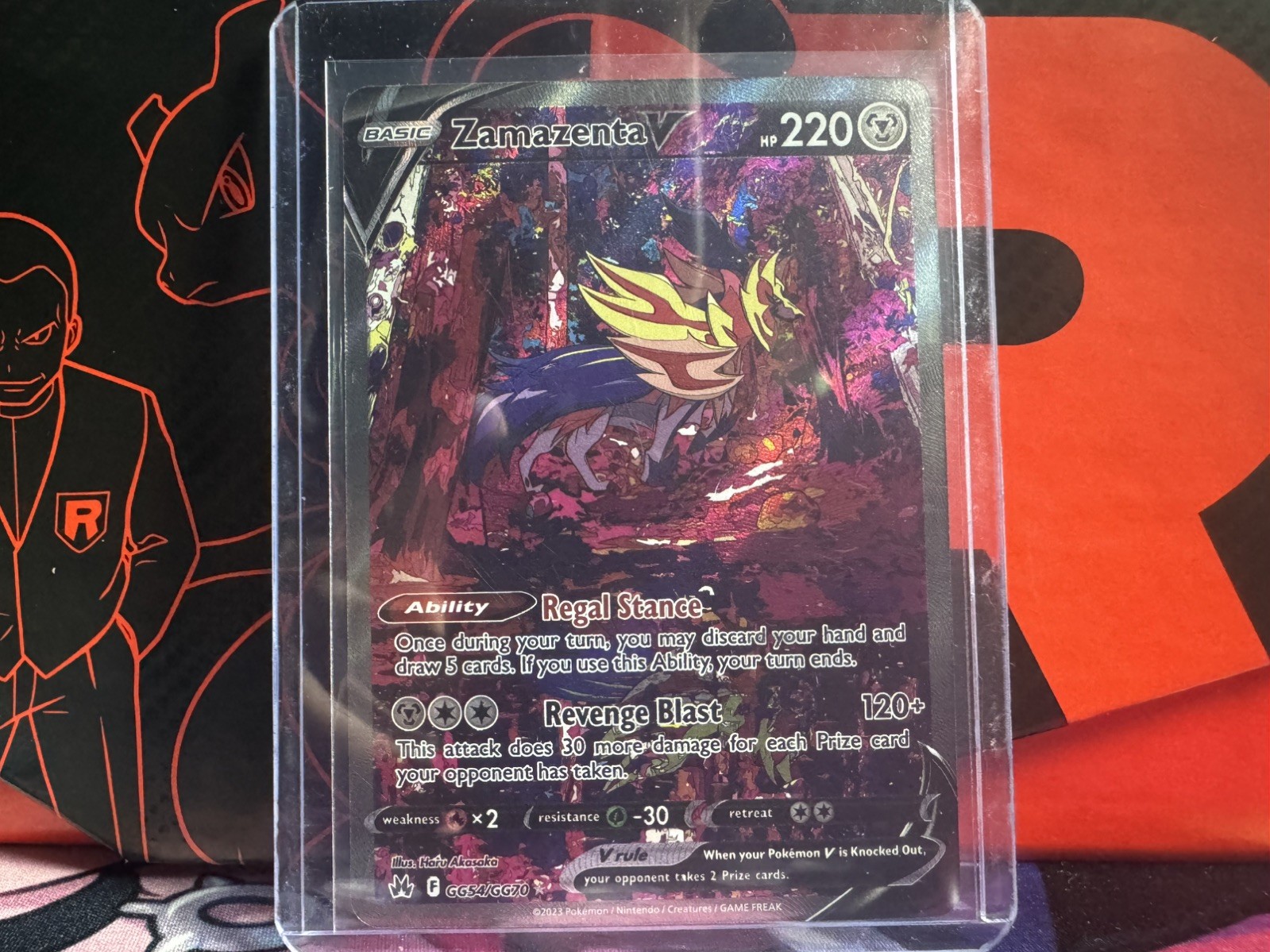 Zamazenta V - GG54/GG70 - Pokemon Crown Zenith Galarian Gallery Ultra Card NM
