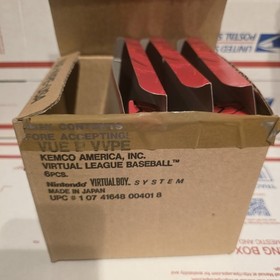 NO GAMES Virtual League Baseball for Virtual Boy - 3 Boxes and outside case