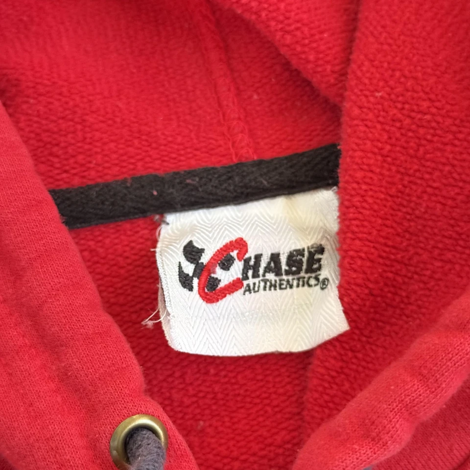 Dale Earnhardt Jr Hoodie Mens Red NASCAR Racing Budweiser 8 Pullover Embroidered - Image 4 of 4