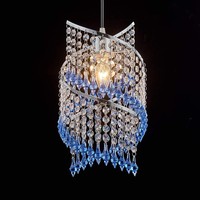 Spiral Droplet Pendant Light Shade Acrylic Clear and Blue Ceiling Light Shade