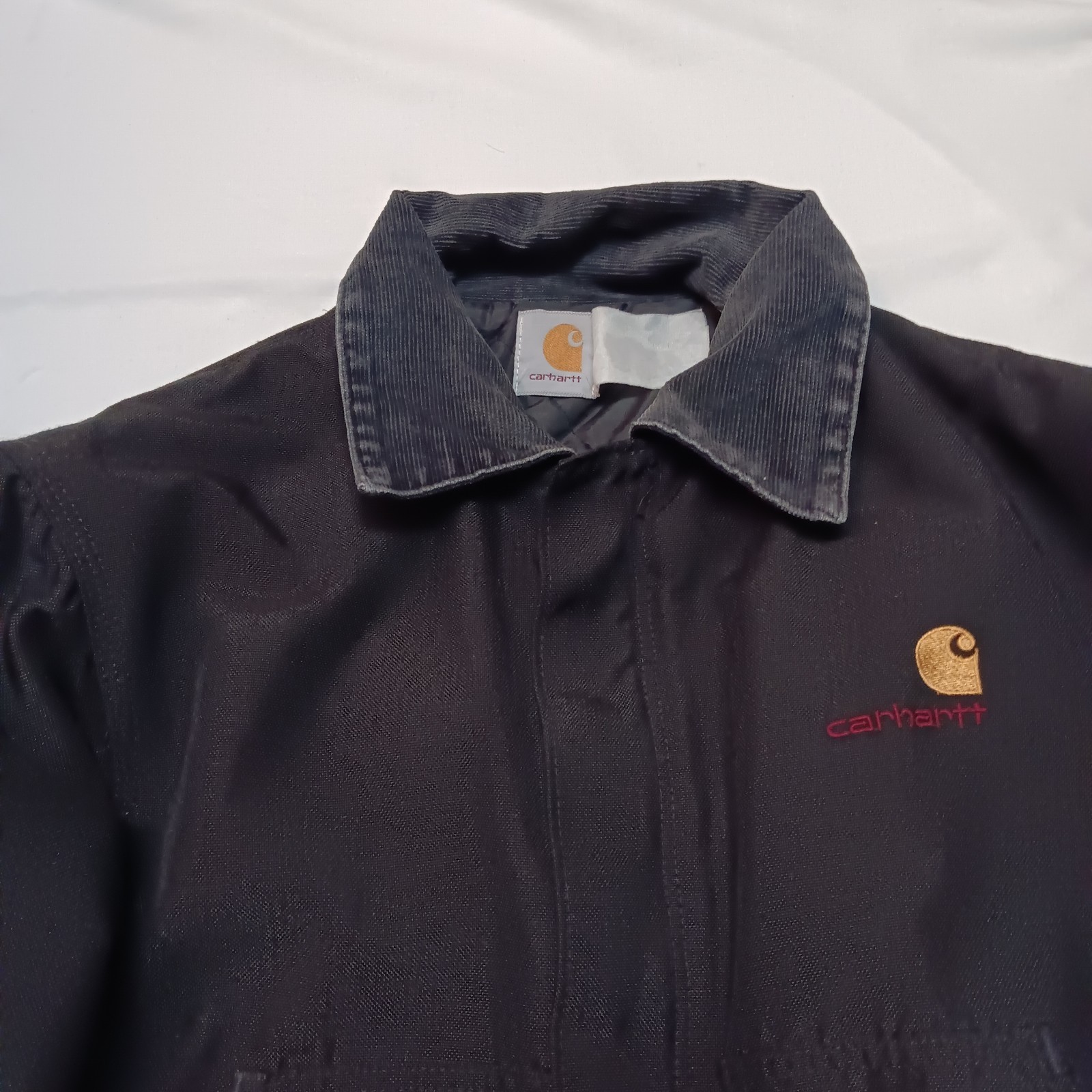 Carhartt J20 BLK Jacket Mens M Regular Arctic Quilt Lined USA Spellout Vintage thumbnail 6