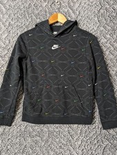 Nike Center Swoosh Embroidered Logo Pull Over Hoodie Sweatshirt Youth