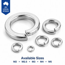 Stainless Steel Split Lock Spring Washers M2 M2.5 M3 M4 M5 Metric