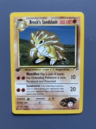 Brock's Sandslash 023/132 Gym Heroes 1st Edition