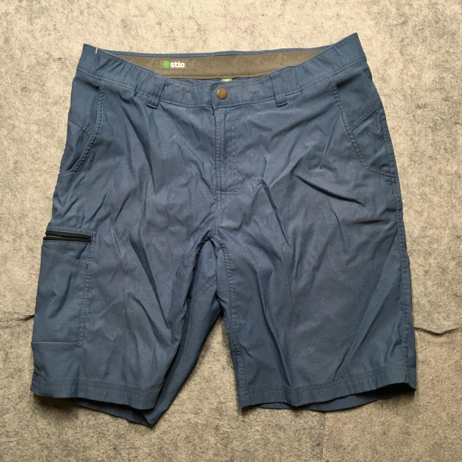 Stio Shorts Mens 38 Blue 11 Inch Inseam Hiking Cargo Quick Dry Nylon Stretch