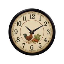 Country Kitchen Wall Clock Farmhouse Chicken Decor Gift