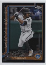 2025 Topps Pro Debut Chrome Black Refractor 10/10 Echedry Vargas #PDC-155 12se