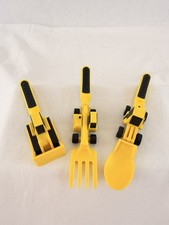 Kids Utensil Set Constructive Eating Construction Fork Spoon Bulldozer