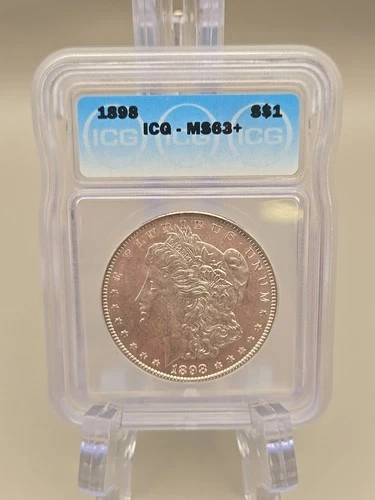 1898 Morgan Silver Dollar $1 - ICG MS63+