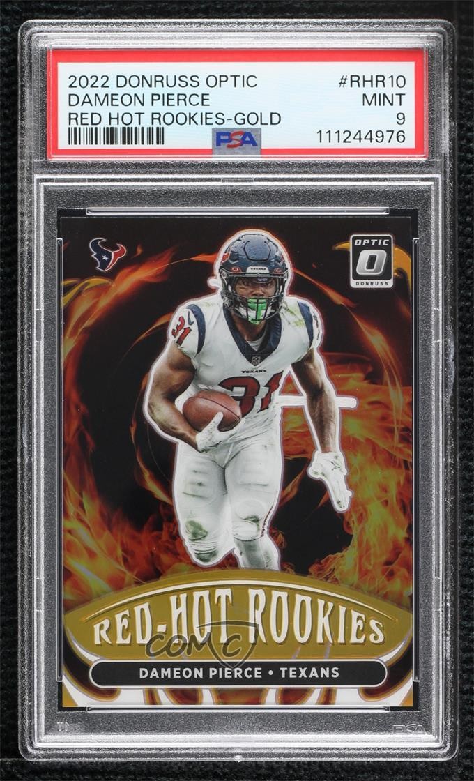 Dameon Pierce Panini Donruss Optic Red Hot Rookies #RHR10 Gold