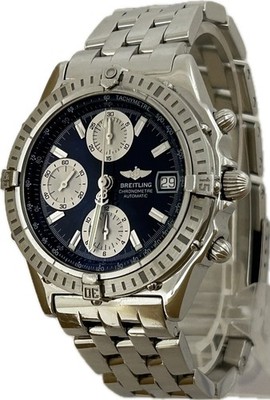 Breitling Chronomat A13352 Black 39mm Automatic Mens Watch Excellent A6549