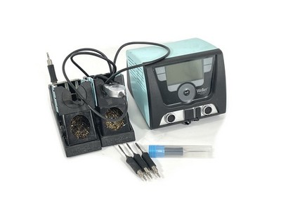 Weller WX2 Blue Black Wired 120V/24V 2-Channel Digital Soldering Power Unit