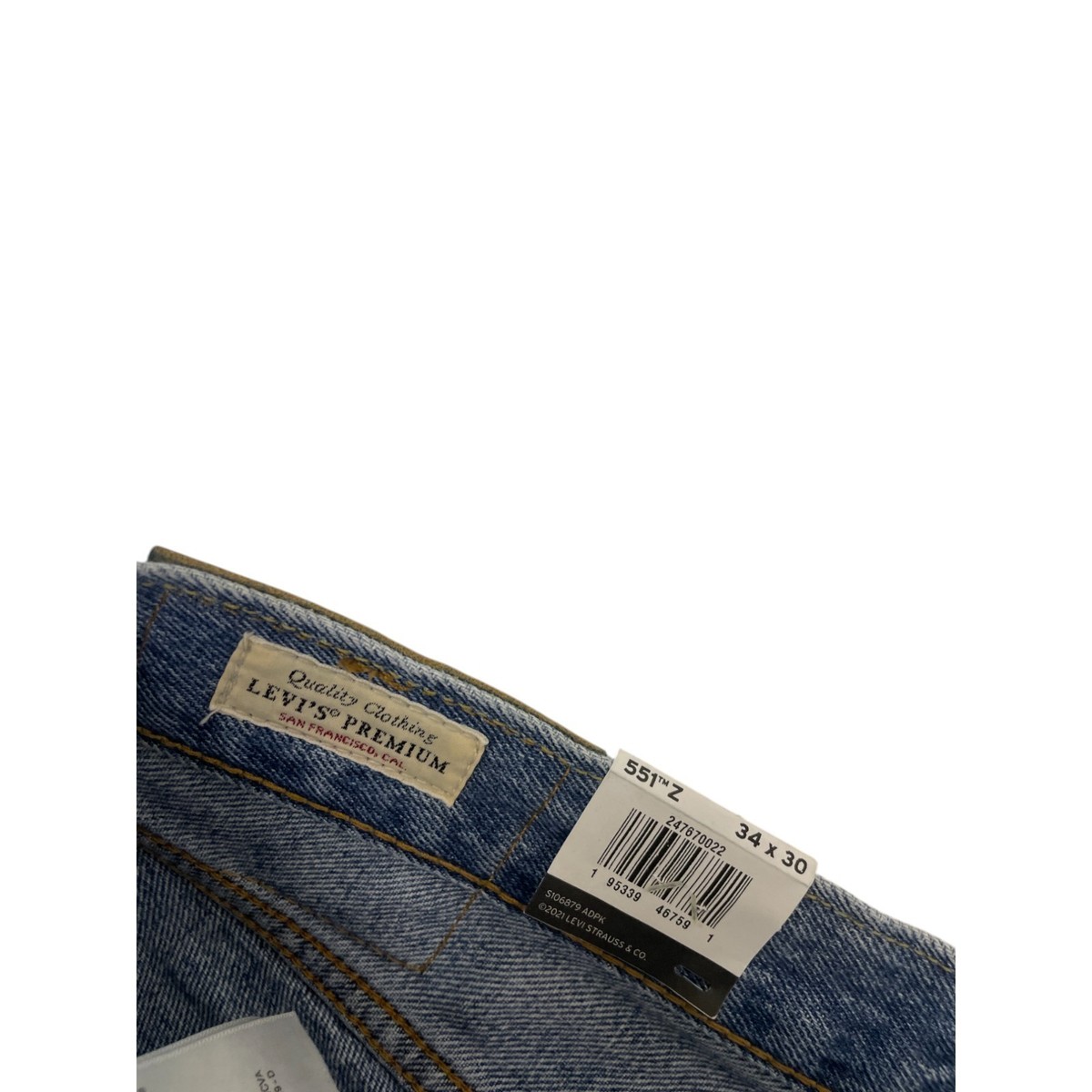 Levi's Premium 551 Z Authentic Straight Jeans Mens Size 34X30 Blue