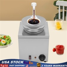 Stainless Steel Hot Fudge Caramel Warmer Nacho Sauce Cheese Warmer Dispenser US