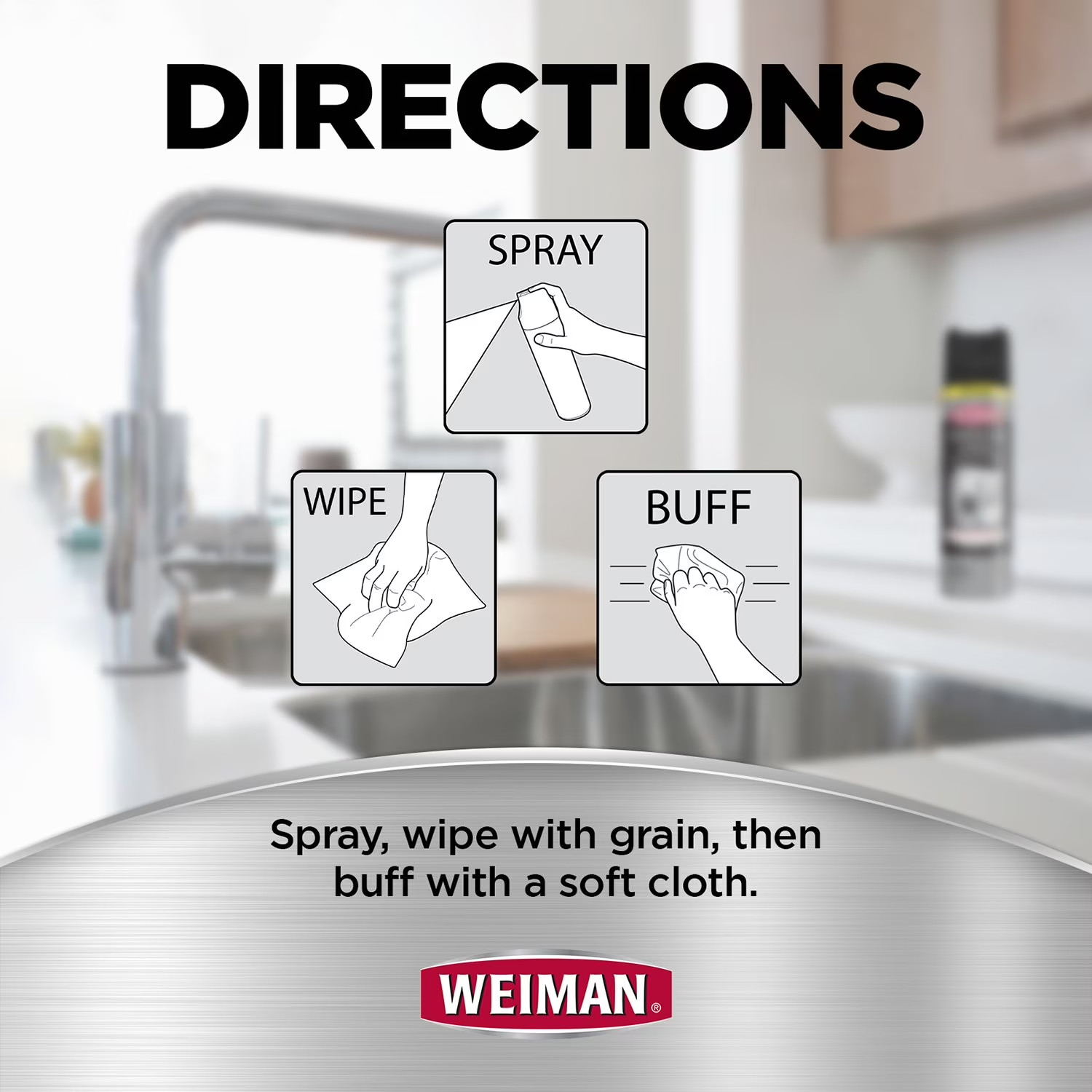 Weiman Stainless Steel Kitchen and Home Appliance Cleaner & Polish, 17 oz., 3 pk