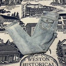 Kids Boys True Religion Jeans Geno Relaxed Slim Fit Light Wash Size 12