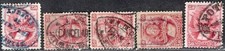 BOLIVIA 1878/9 STAMP Sc. # 23 USED FIVE DATED CANCEL