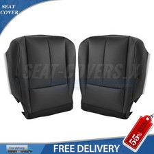 2015 to 2023 Fits Nissan Murano Front Side Bottom Leather Seat Covers BLACK
