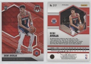 2020-21 Panini Mosaic Rookie Mosaic Red Wave Prizm Deni Avdija #217 Rookie RC