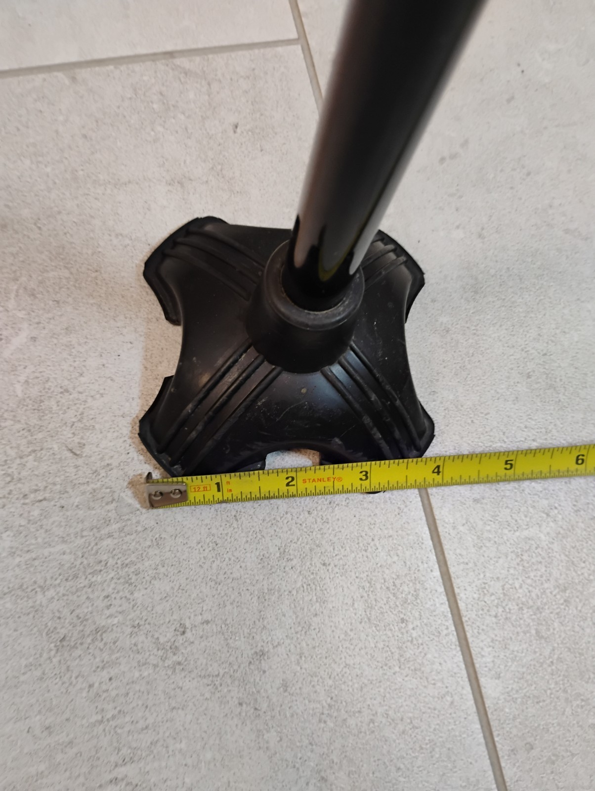 Walking Cane Self Standing Quad Offset Black Adjustable Height New Hand Grip