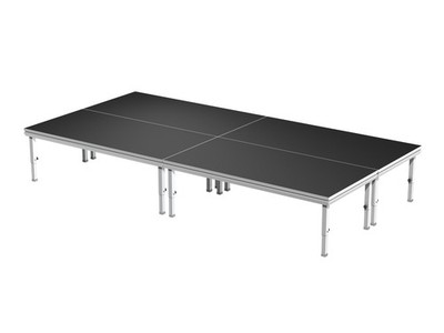 GLOBAL TRUSS Outdoor Eventbühne 4x2m mit verstellbaren Steckfüßen 60-100cm und P