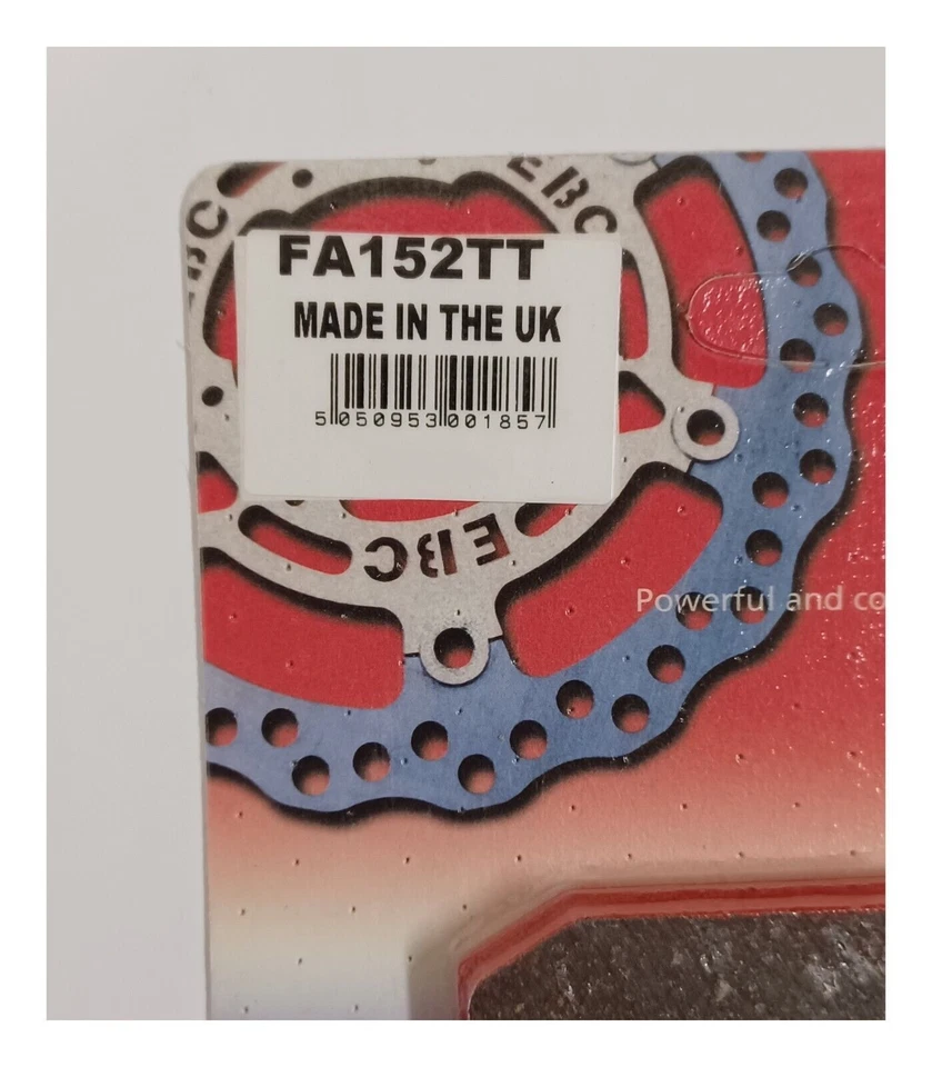 Pastillas de freno de disco traseras EBC Carbon TT (1 juego) se adapta a SUZUKI DR350 (1990 a 1999) Foto 3 de 4