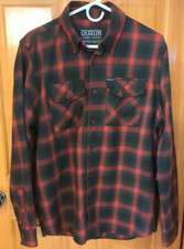 Dixxon Snap On Flannel Shirt Mens Med. Red Black Plaid Limited Edition Mechanic