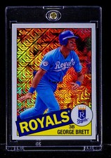 George Brett REFRACTOR ICE HOLO PRIZM CARD KC Royals