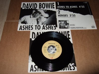 DAVID BOWIE : ASHES TO ASHES/HEROES PROMO ONLY 7'' 1990 EMI EEC