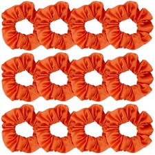 12 Pcs Satin Silk Scrunchies, Soft Hair Ties, Fashion Bands, Bows, Ropes, Ela...