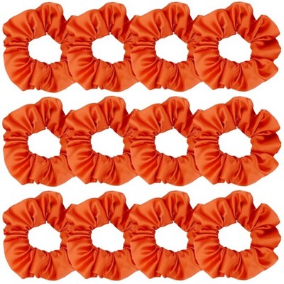 12 Pcs Satin Silk Scrunchies, Soft Hair Ties, Fashion Bands, Bows, Ropes, Ela...