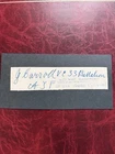 Private John Carroll,VC. Australian Imperial Force WW1. Autograph.