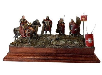 1:32 Rome Gladiator Legionär Diorama Maximus Römer Figuren Modellbau gebaut