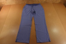 Mandala Womens Large Deep Periwinkle Split Hem Drawstring Cargo Scrub Pants NWT