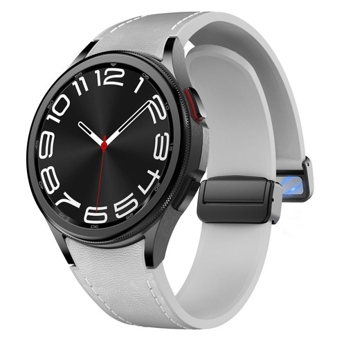 No Gap Leather Strap for Samsung Galaxy Watch 7 FE 6 5 4 40mm 44mm Silicone Band - Picture 183 of 209