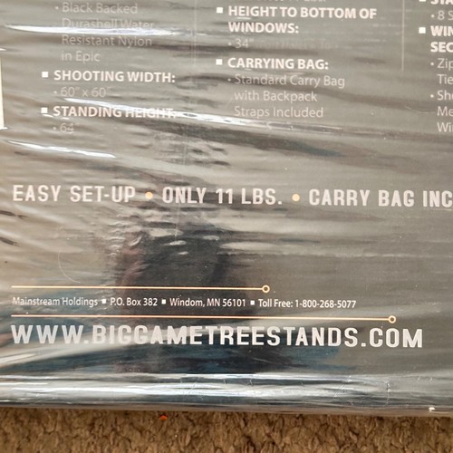 Big Game Treestands Fantum Spring Steel Hunting Blind 60" X 60" with Carry Bag - Picture 6 of 6