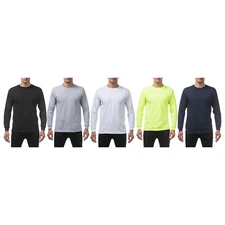 Pro Club Men's Relaxed Fit Comfort Cotton Crew Neck Long Sleeve T-Shirt