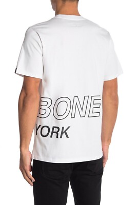 Rag Bone Men's White Wrap Around Graphic Short Sleeve Cotton T